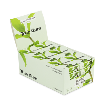True Gum Mint Plastic-free, vegan, biodegradable chewing gum 24-pack