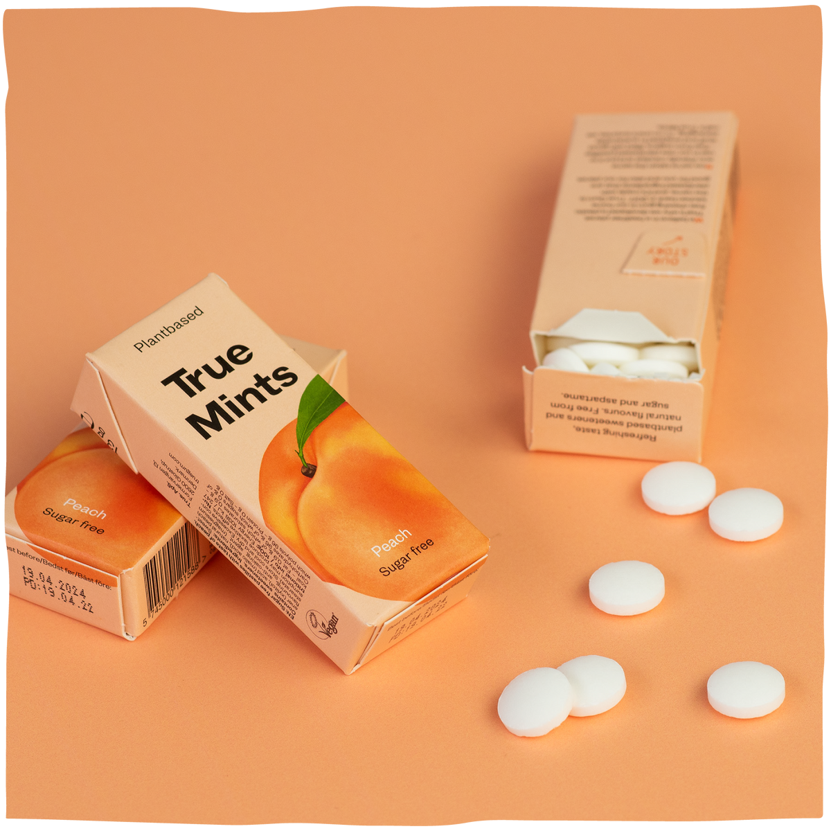 In Peah Mints Sugar-free Peach Pastilles | Shop True Mints – True Co